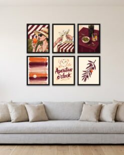 Aperitivo Hour Gallery Wall Set of 6