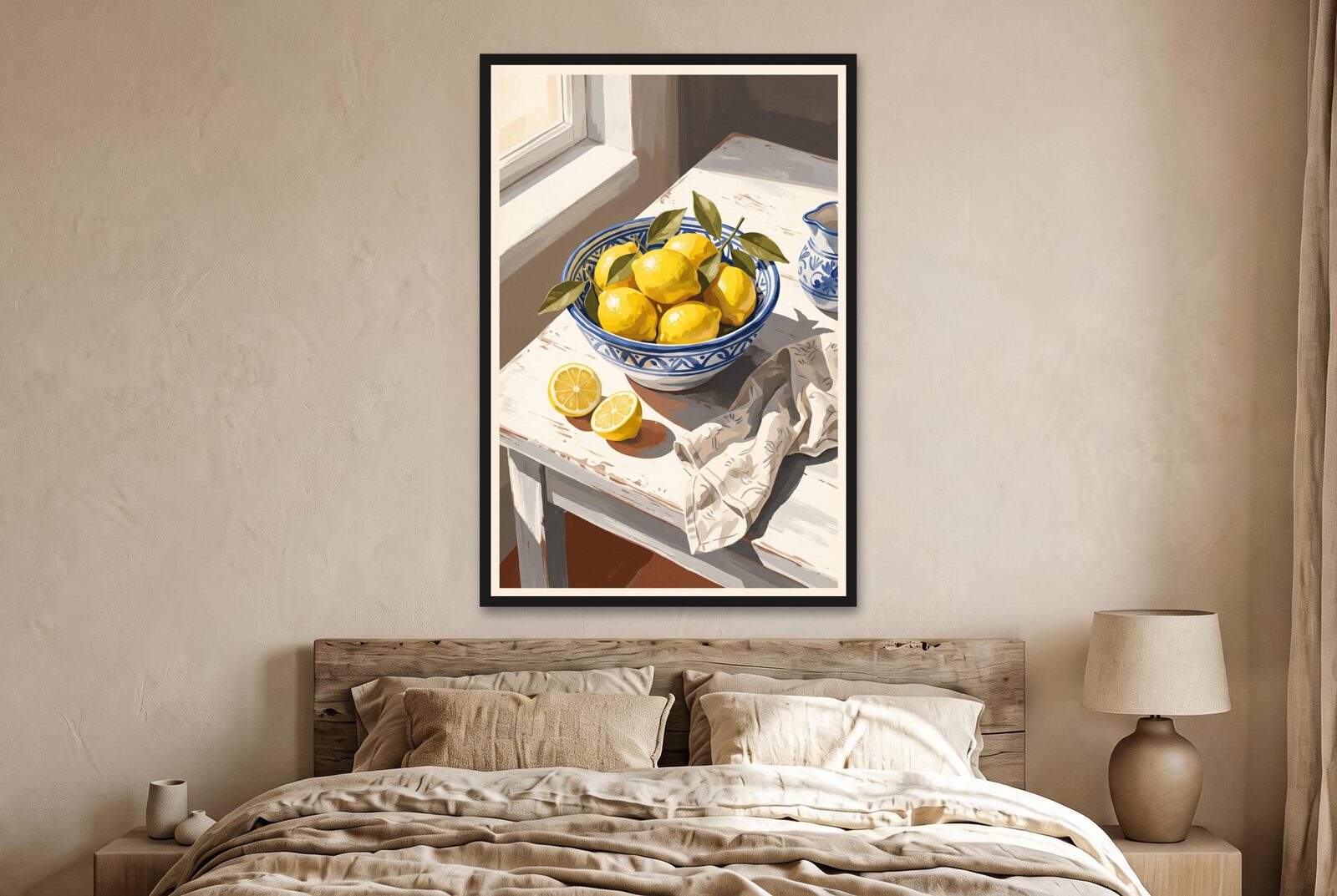 Lemons and Blue Pottery