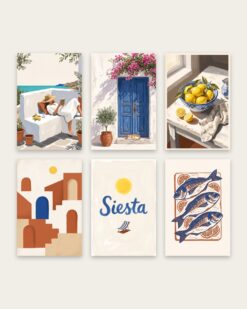 Mediterranean Living Gallery Wall Set of 6
