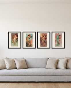 Mucha Four Seasons Set of 4