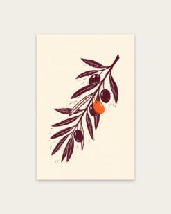 Olive Linocut