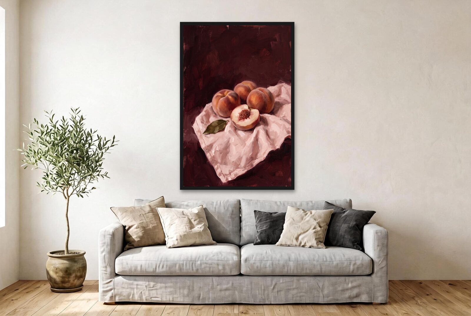 Peaches on Linen