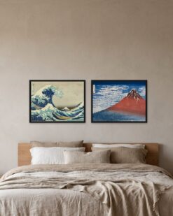 The Great Wave and Red Fuji Set of 2